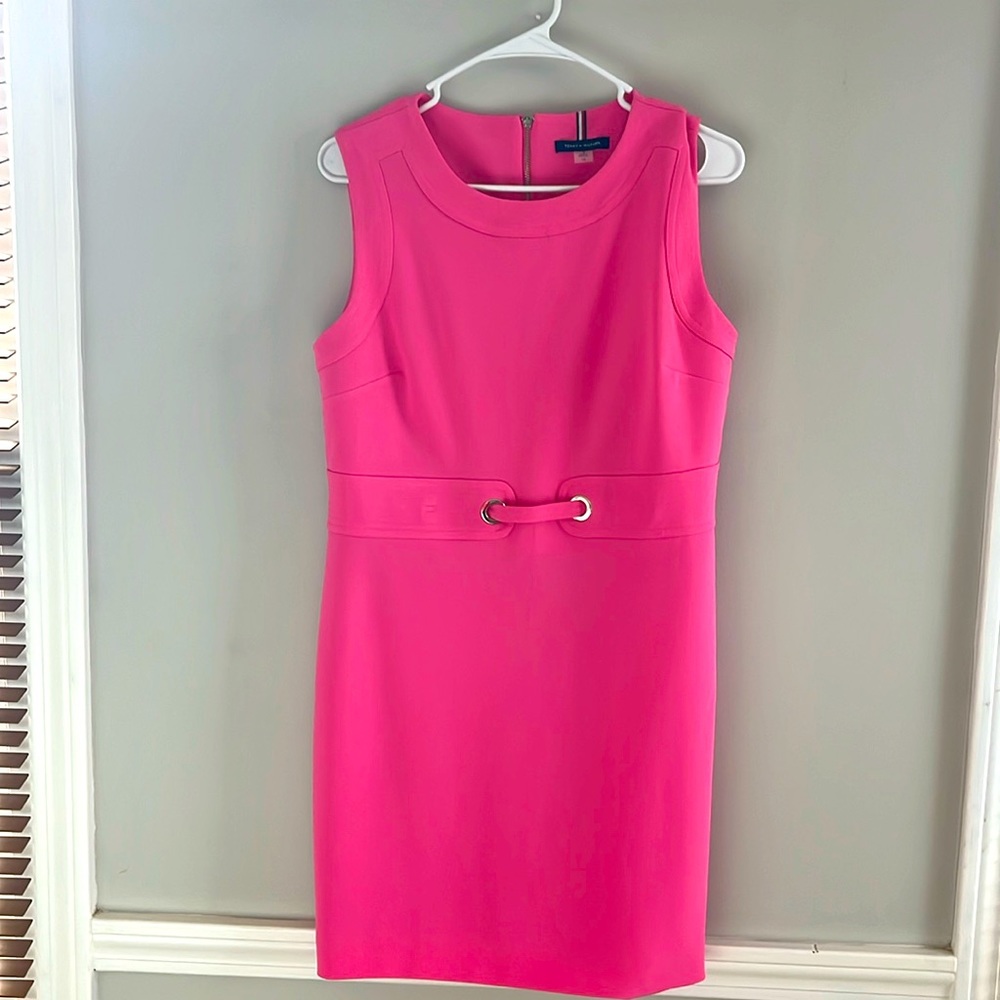 Pink dress. Great for a Barbie party.